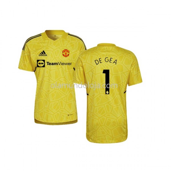 Camisola Manchester United DE GEA 1 Guarda-redes Homem Equipamento Segundo 2022-2023 Manga Curta